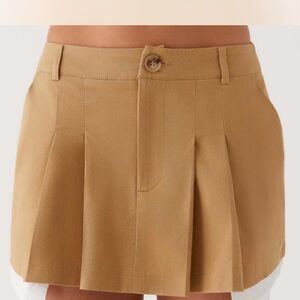 Tan Mini Skirt